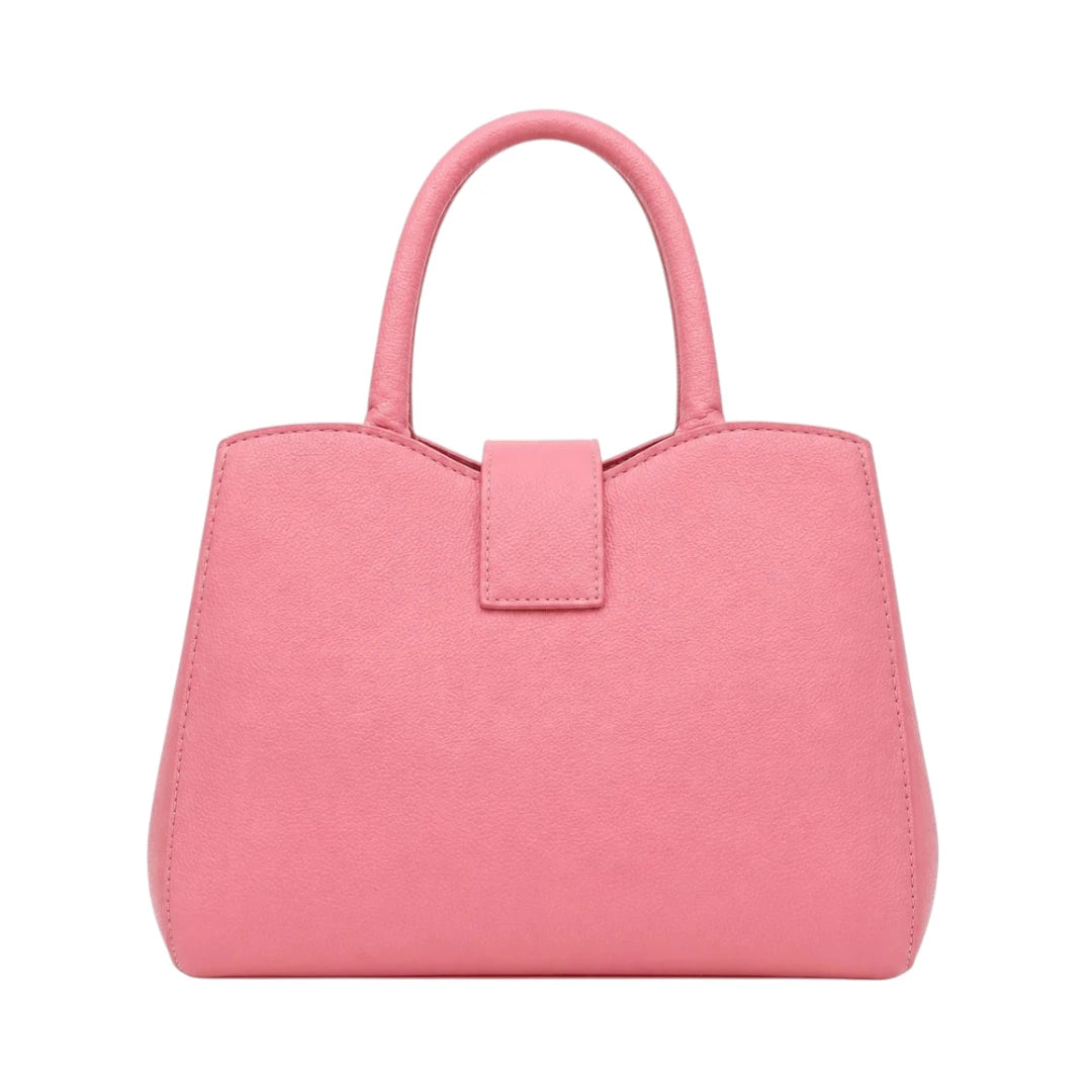 Zelquix Textured Pink PU Leather Everyday Handbag